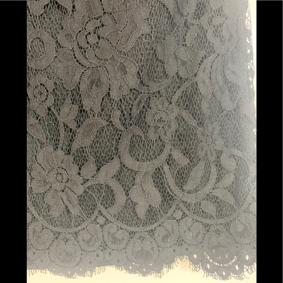 - J. McLaughlin Nicola Black Tiered Lace Dress 3/4 sleeves - Picture 8 of 10